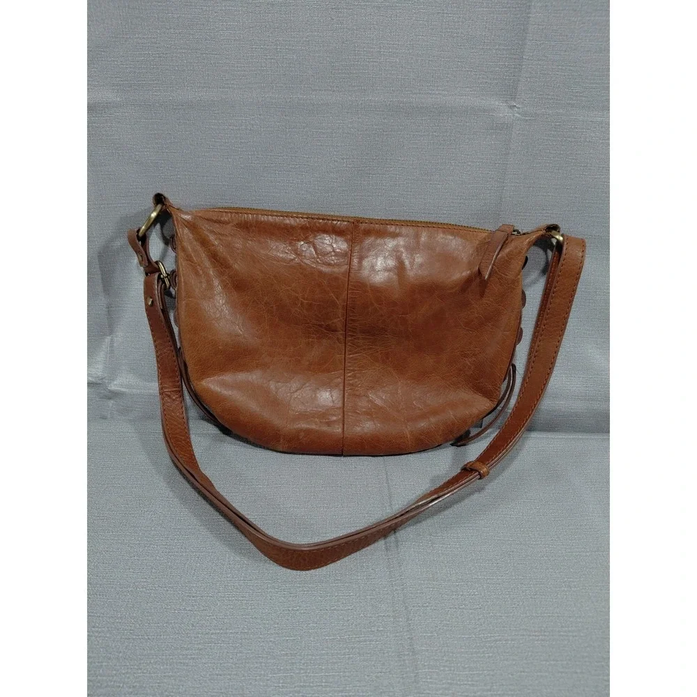 Born Hobo Shoulder Bag Brown Adjustable Strap Lace Up Sides